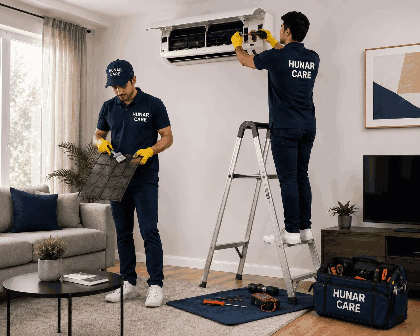 AC Service by Hunar Care in Lahore